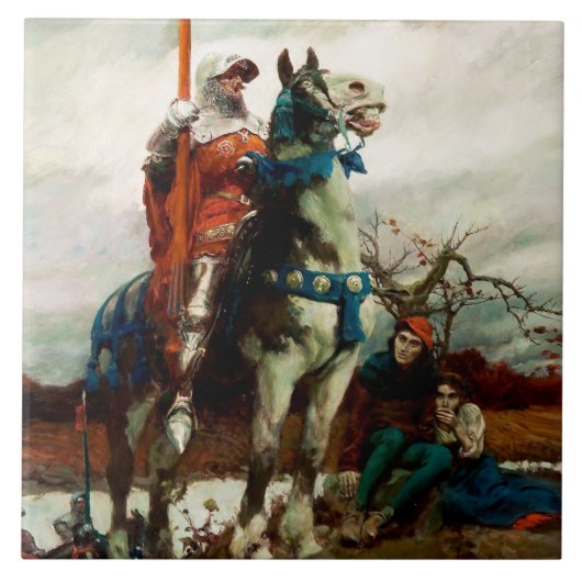 The Coming Lancaster door Howard Pyle Tegeltje (Voorkant)