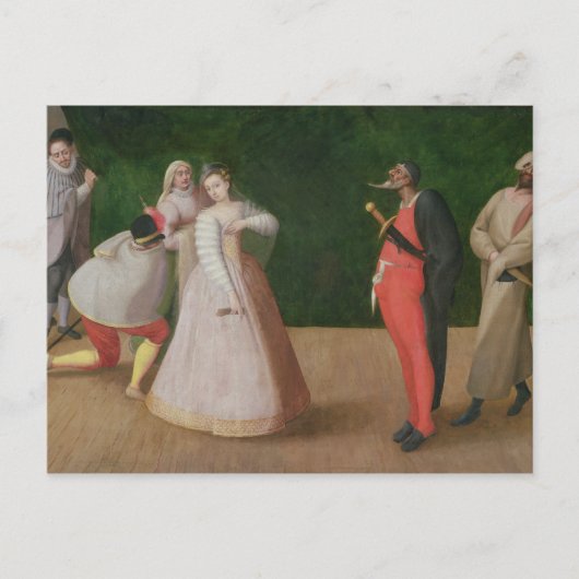The Commedia dell'Arte Company Briefkaart (Voorkant)