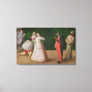 The Commedia dell'Arte Company Canvas Afdruk