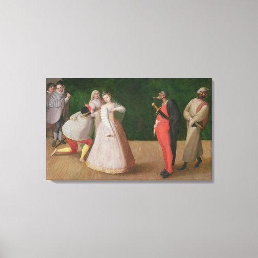 The Commedia dell'Arte Company Canvas Afdruk (Voorkant)