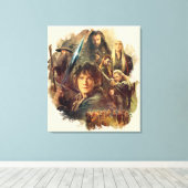 The Company and Elves of Mirkwood Canvas Afdruk (Insitu (Houten vloer))