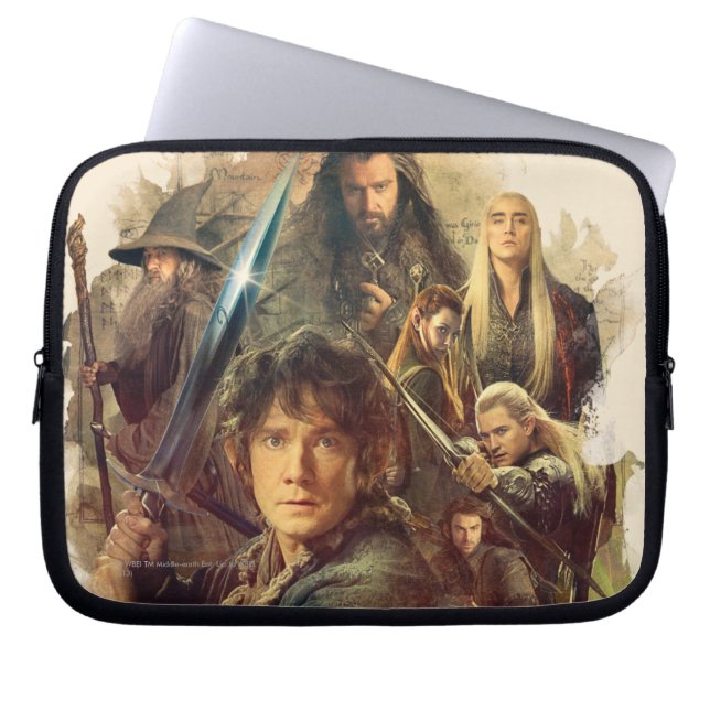 The Company and Elves of Mirkwood Laptop Sleeve (Voorkant)