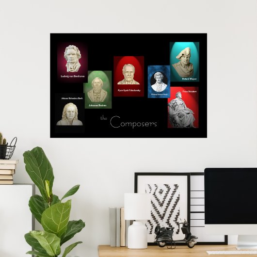 The Composers 36 x 24 Poster (Thuiskantoor)