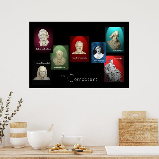 The Composers 36 x 24 Poster (Keuken)