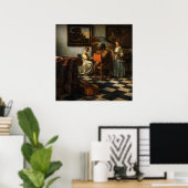 The Concert by Johannes Vermeer Poster (Thuiskantoor)