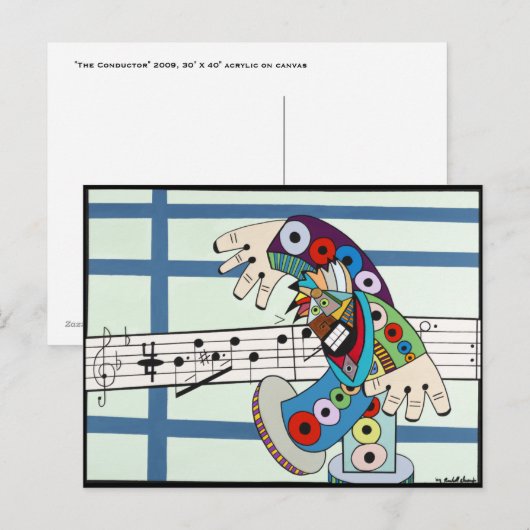 "The Conductor" van Ruchell Alexander Briefkaart (Voorkant / Achterkant)