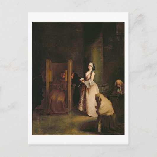 The Confession, c.1755 (olie op canvas) Briefkaart (Voorkant)