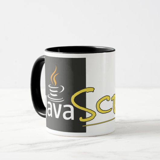 The Confusing JavaScript Mug - Black Mok (Voorkant links)