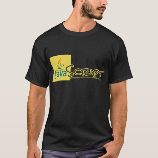 The Confusing JavaScript T-Shirt - Yellow (Voorkant)