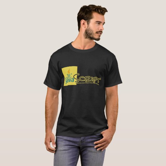 The Confusing JavaScript T-Shirt - Yellow (Voorkant volledig)