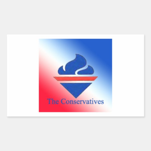 The Conservatives Old Torch Logo Rechthoekige Sticker (Voorkant)