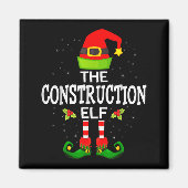 The Construction Elf Christmas Family Matching Paj Magneet (Voorkant)