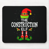 The Construction Elf Christmas Family Matching Paj Muismat (Voorkant)