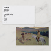 The Conversation, of Dubious Company (olie op canv Visitekaartje (Voorkant / Achterkant)