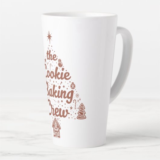 The Cookie Baking Crew Christmas Tree Design Latte Mok (Rechterhoek)
