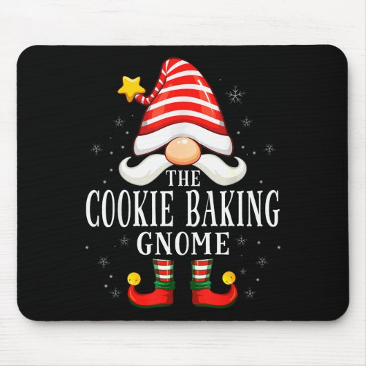 The Cookie Baking Gnome Christmas Group Family Paj Muismat (Voorkant)