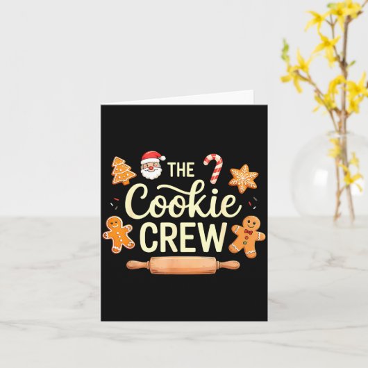 The Cookie Crew Christmas Baking Cookie Lover  Kaart (Gele Bloem)
