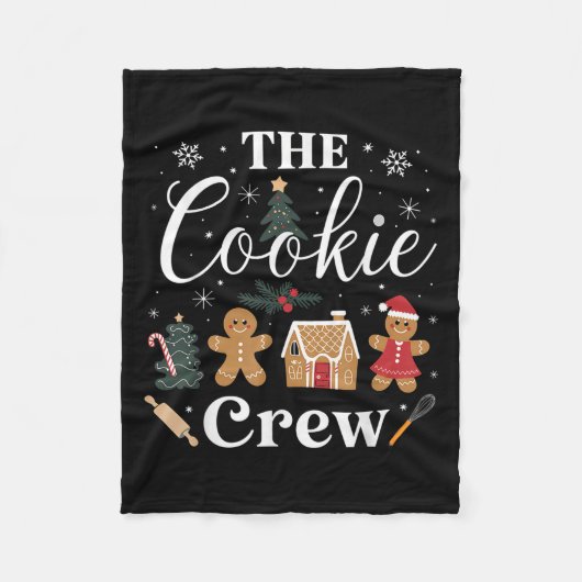 The Cookie Crew Christmas Baking Cookie Lover Kids Fleece Deken (Voorkant)