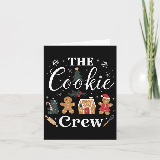 The Cookie Crew Christmas Baking Cookie Lover Kids Kaart (Voorkant)