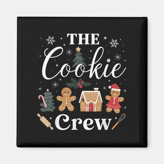 The Cookie Crew Christmas Baking Cookie Lover Kids Magneet (Voorkant)