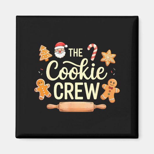 The Cookie Crew Christmas Baking Cookie Lover  Magneet (Voorkant)