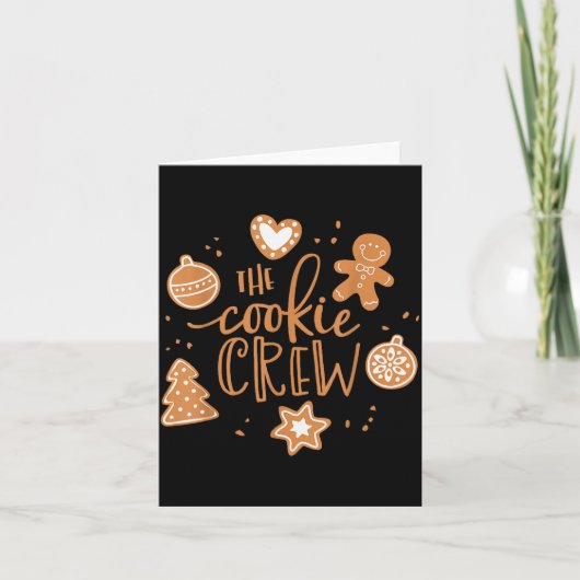 The Cookie Crew Gingerbread Christmas Xmas Pajamas Kaart (Voorkant)