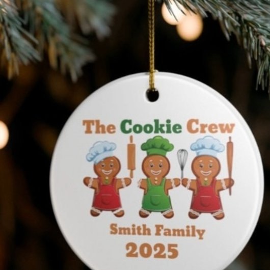 The cookie crew gingerbread  keramisch ornament