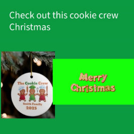 The cookie crew gingerbread  keramisch ornament