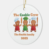 The cookie crew gingerbread  keramisch ornament (Links)