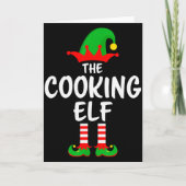 The Cooking Elf Matching Family Christmas Kaart (Voorkant)