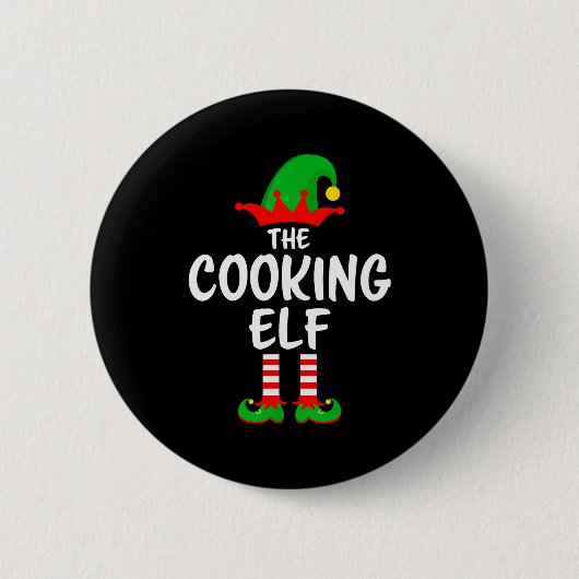 The Cooking Elf Matching Family Christmas  Ronde Button 5,7 Cm (Voorkant)