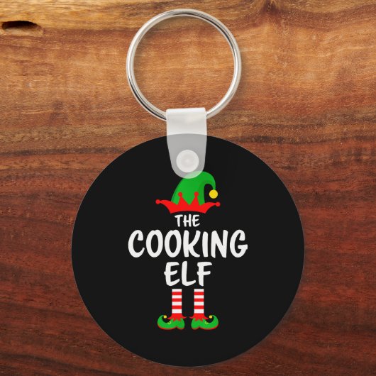 The Cooking Elf Matching Family Christmas Sleutelhanger (Voorkant)