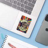 THE COOL CAT EXPERIENCE STICKER (Laptop met iPhone)