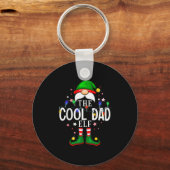 The Cool Dad Elf Christmas Family Pajama Party Sleutelhanger (Voorkant)