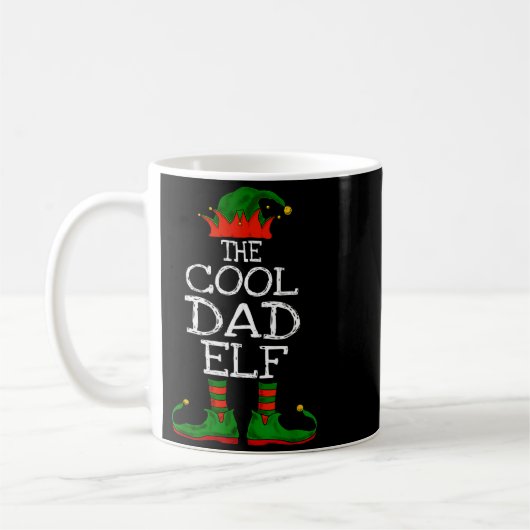 The Cool Dad Elf Family Matching Funny Christmas G Koffiemok (Links)