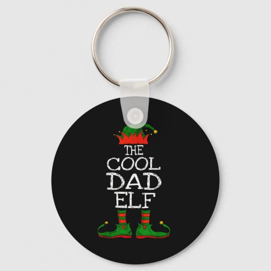 The Cool Dad Elf Family Matching Funny Christmas G Sleutelhanger (Voorkant)