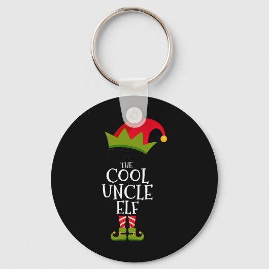 The Cool Uncle Elf Matching Family Group Gift Chri Sleutelhanger (Voorkant)