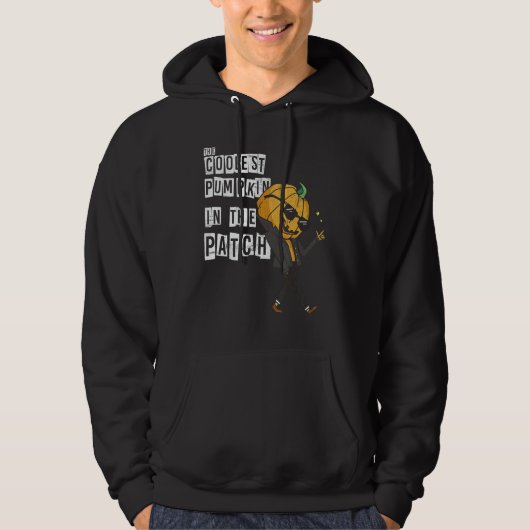 The Coolest Pumpkin In The Patch  Scarecrow Pumpki Hoodie (Voorkant)