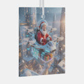 The Coolest Sci-Fi Santa Glas Ornament (Voorkant Rechts)