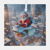 The Coolest Sci-Fi Santa Glas Ornament (Achterkant)