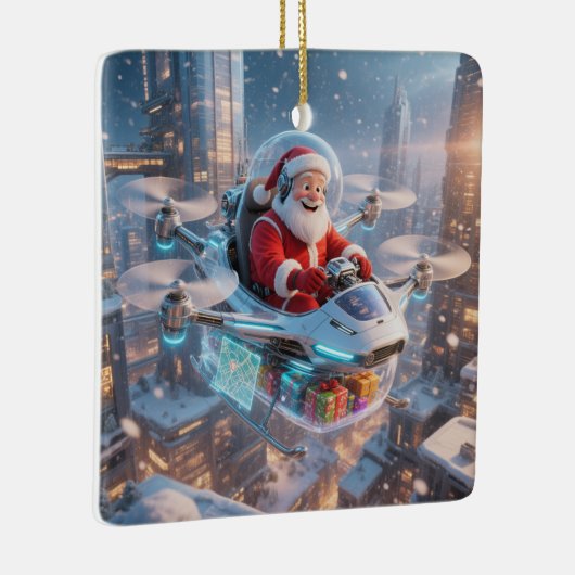 The Coolest Sci-Fi Santa Keramisch Ornament (Rechts)