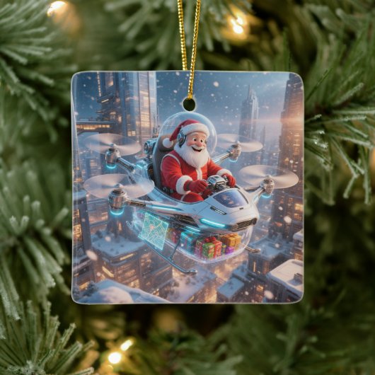 The Coolest Sci-Fi Santa Keramisch Ornament (Boom)