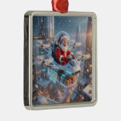 The Coolest Sci-Fi Santa Metalen Ornament (Rechts)