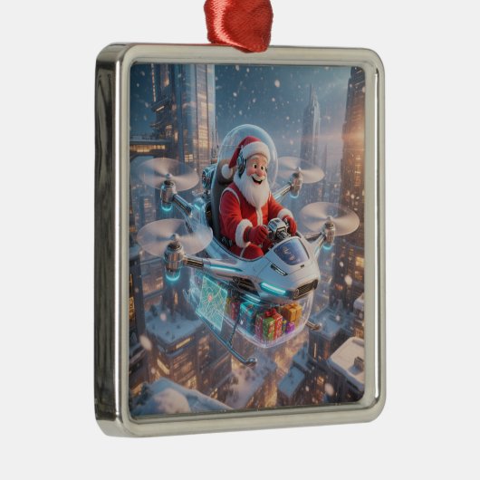 The Coolest Sci-Fi Santa Metalen Ornament (Rechts)