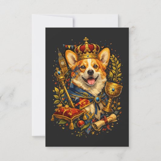 The Corgi King Bedankkaart (Voorkant)
