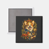 The Corgi King Magneet (Voorkant / Achterkant)