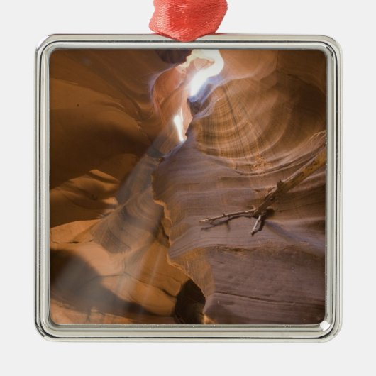 The Corkschroef in Upper Antelope Canyon, Navajo Metalen Ornament (Voorkant)