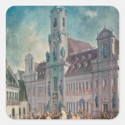 The Coronation of Empress Vierkante Sticker (Voorkant)