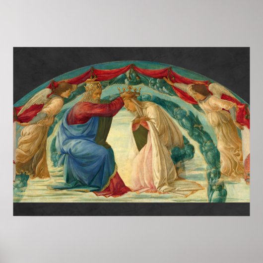 The Coronation of the Virgin by Filippino Lippi Poster (Voorkant)