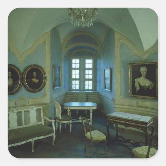 The Cosel Room, Burg Stolpen, c.1100 Vierkante Sticker (Voorkant)